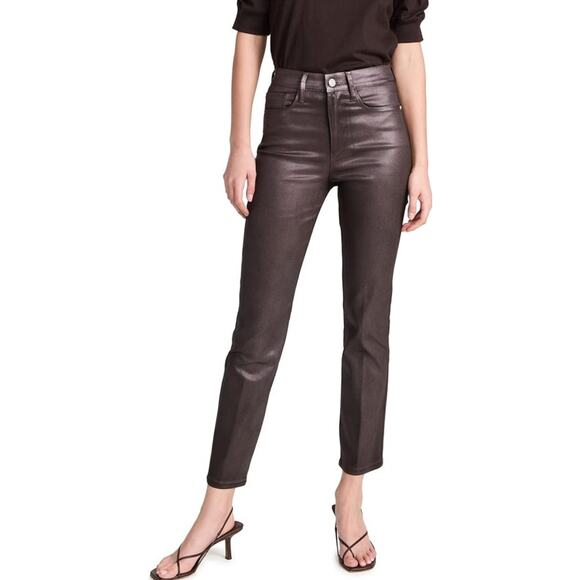 NWT FRAME Denim Women's Le Sylvie High Rise Slender Straight Fit Mahogany Sz 24 - Picture 1 of 12